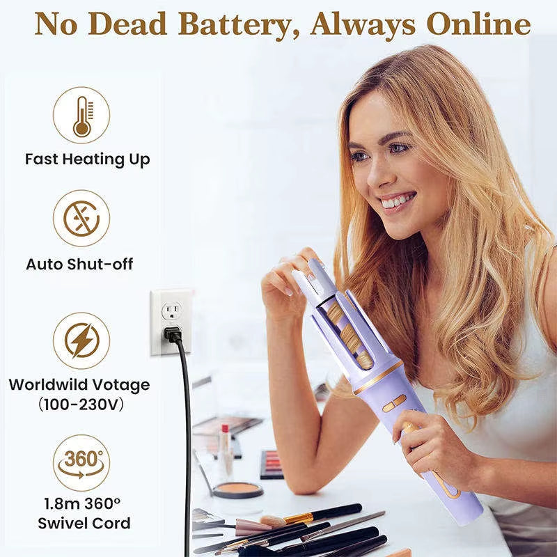 Eu Us in Stock Portable Automatic Hair Curler Professional Electric Automatic Curling Iron