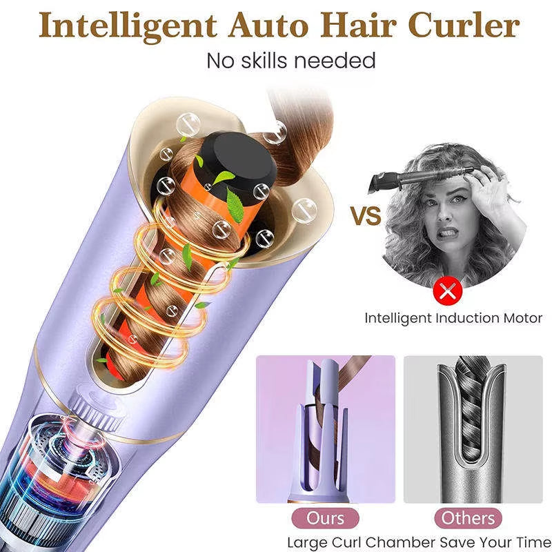Eu Us in Stock Portable Automatic Hair Curler Professional Electric Automatic Curling Iron