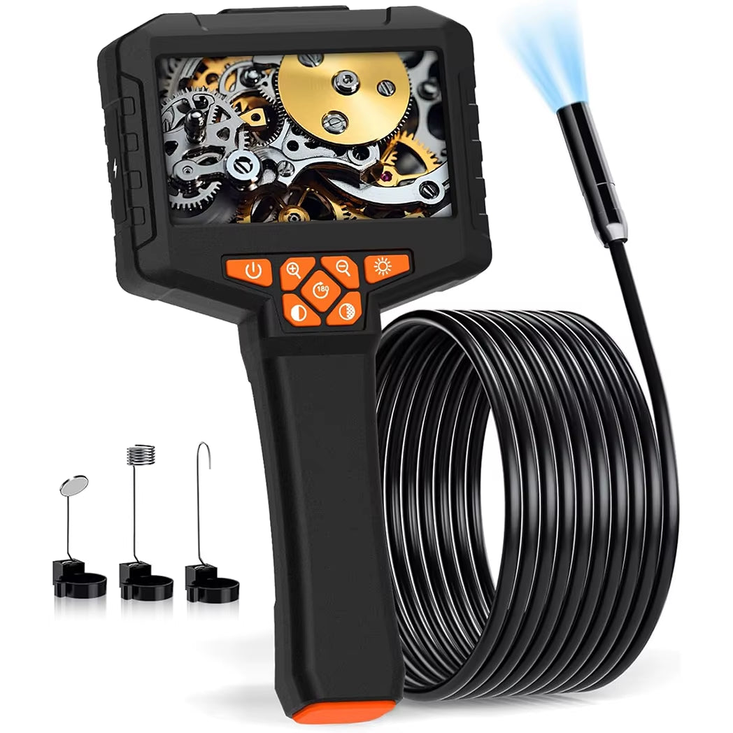 Portable Professional 5M 4.3 Inch IPS Screen Handheld Industrial Endoscope Camera 8Mm Len IP67 Inspection Camera for Home Car